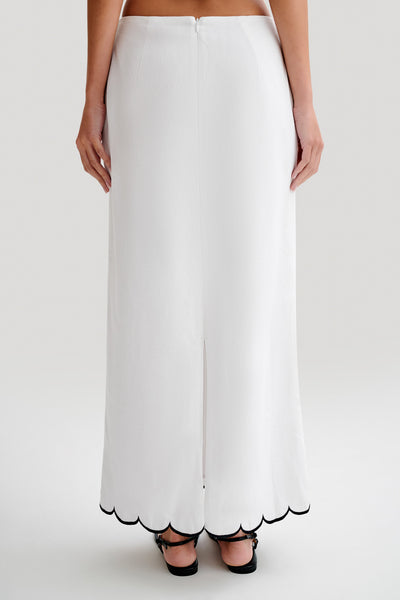 Alessio Scalloped Midi Skirt