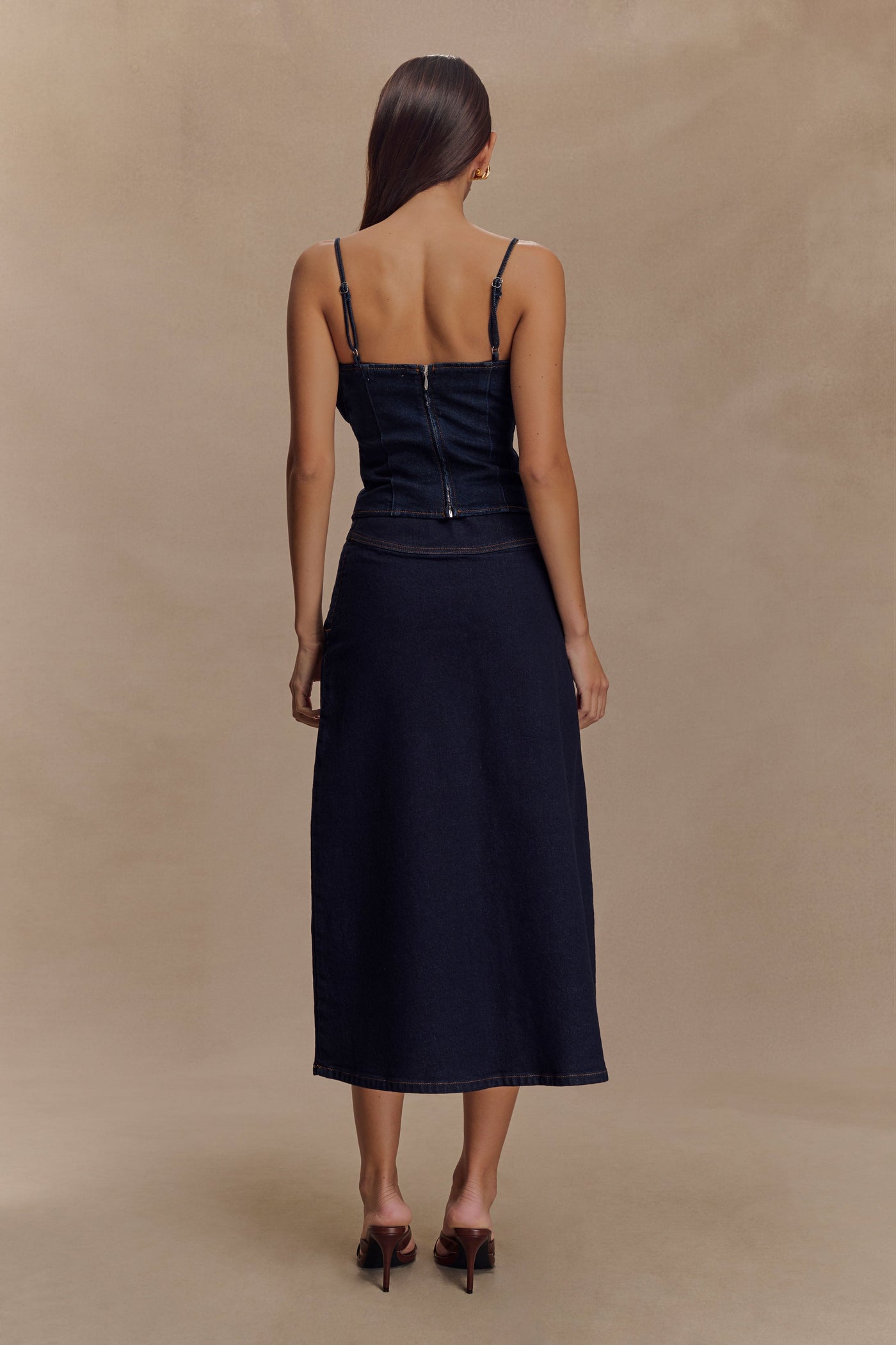 Cecilia Denim Frill Corset