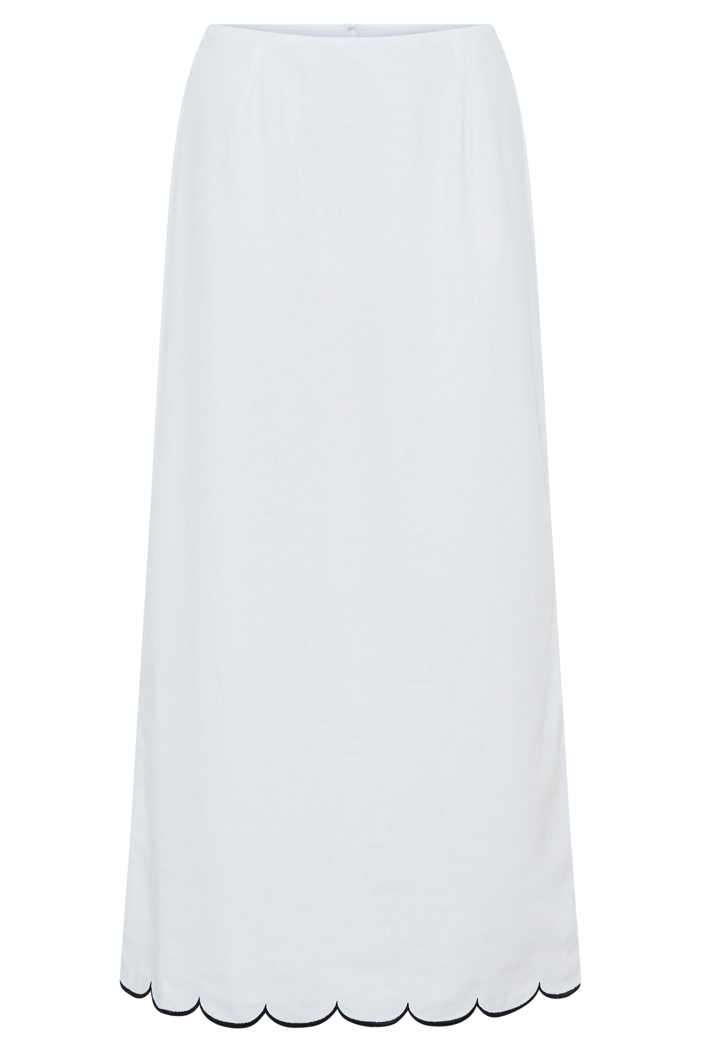 Alessio Scalloped Midi Skirt
