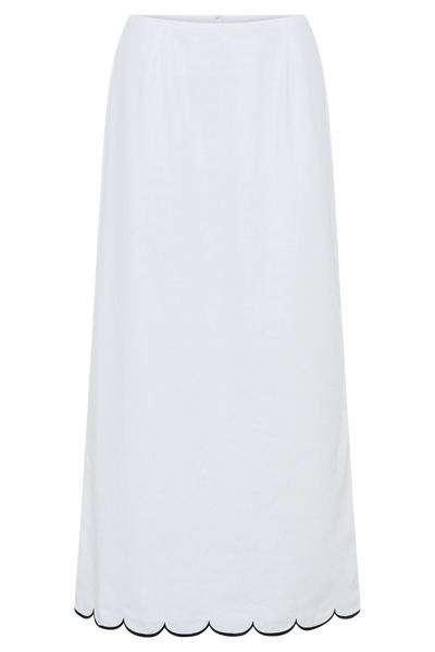 Alessio Scalloped Midi Skirt