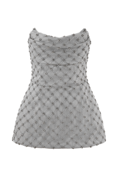 Zuri Silver Peplum Corset