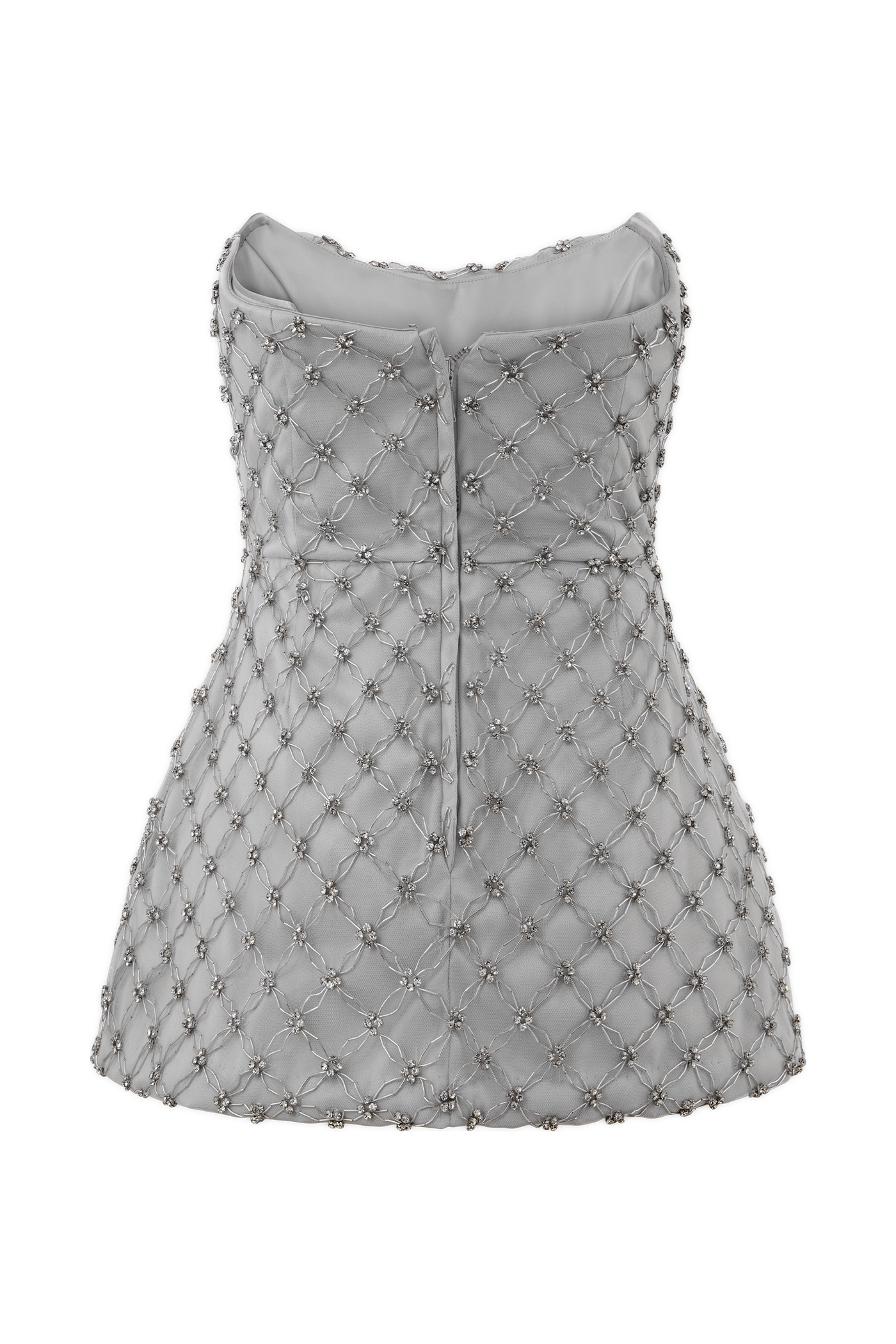 Zuri Silver Peplum Corset