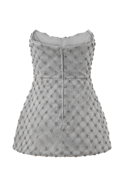 Zuri Silver Peplum Corset